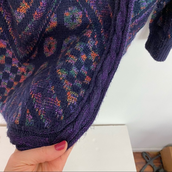 Asymmetrical Close, Wool-Blend, Vintage, Duster, Cardigan Sweater with Pockets - Picture 10 of 15